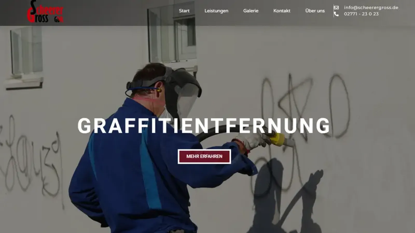 Webdesign bei mobilestrahltechnik