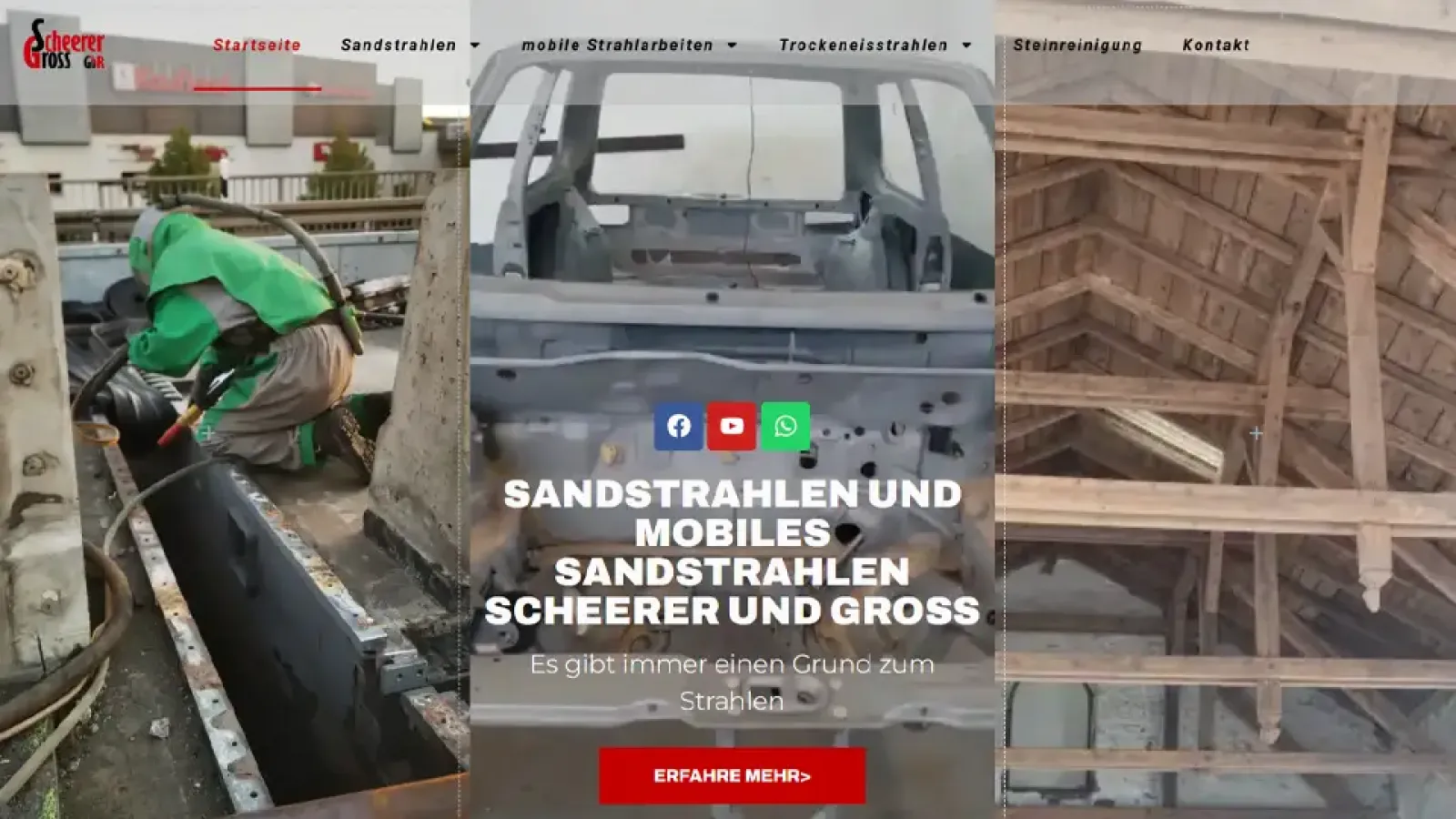 Screenshot der Website Scheerer und Groß